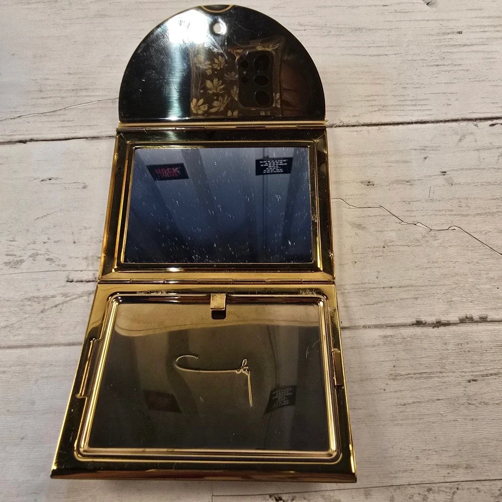 Vintage 1950s Coty Golden Envelope Loose Powder Vanity Compact